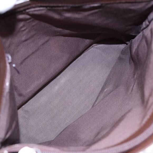 BURBERRY Nova Check Tote Bag Canvas Beige Brown Silver Auth 87766 - Picture 11 of 16